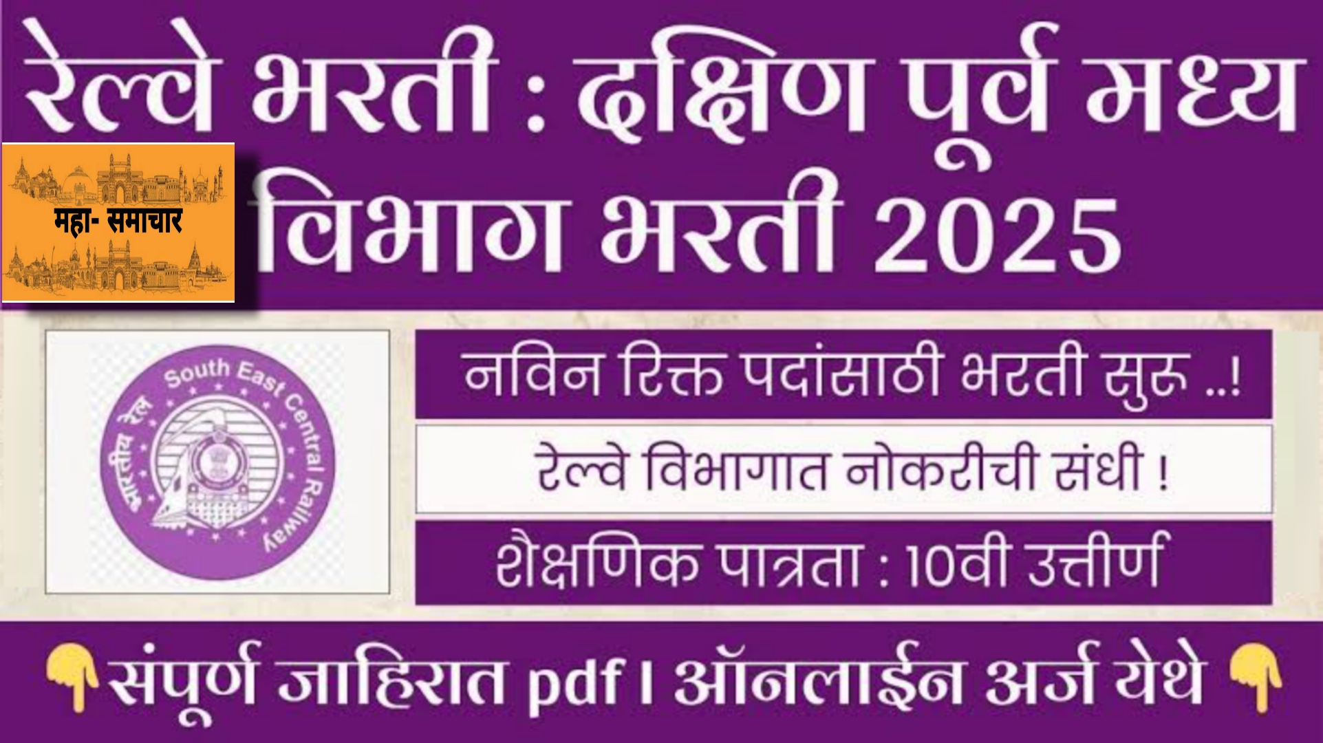 South East Central Railway Bharti 2025